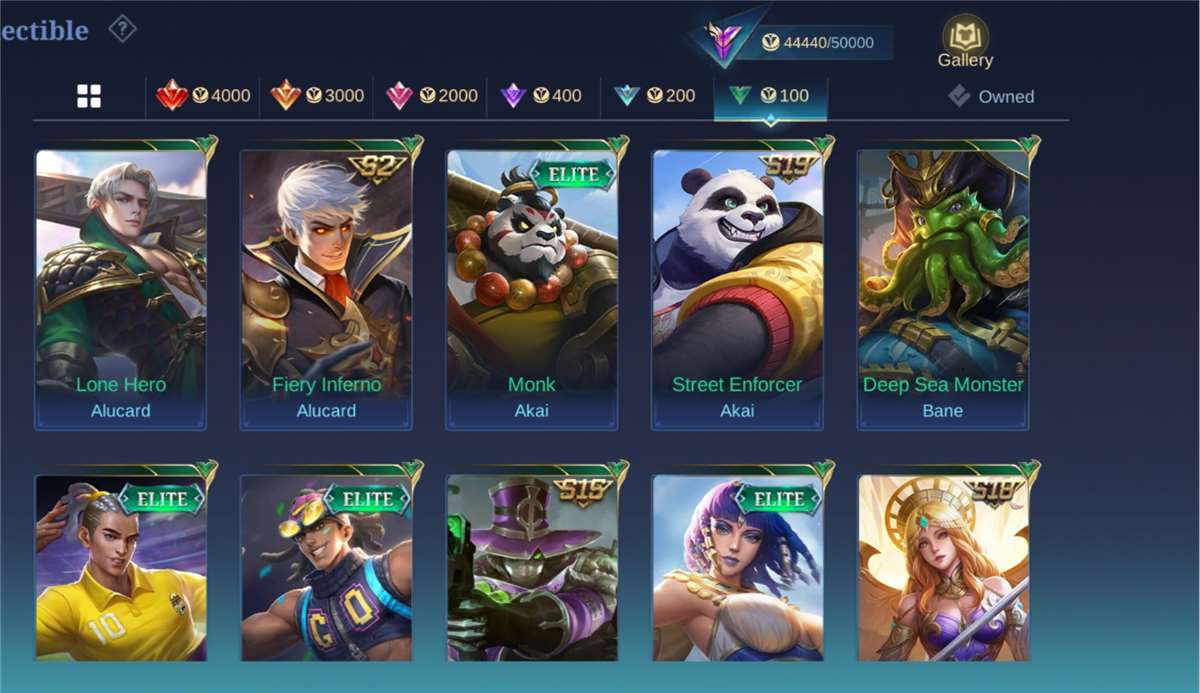 Game account sale Mobile Legends